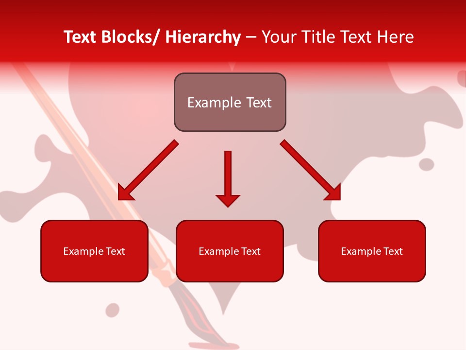 A Red Heart With A Paintbrush In The Middle Of It PowerPoint Template
