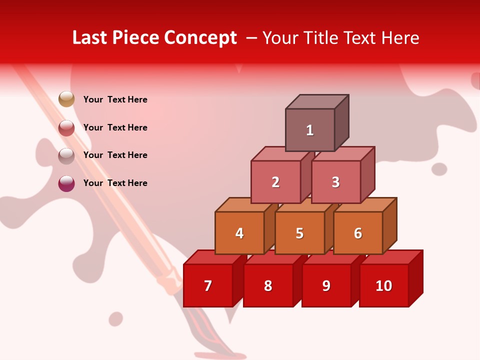 A Red Heart With A Paintbrush In The Middle Of It PowerPoint Template