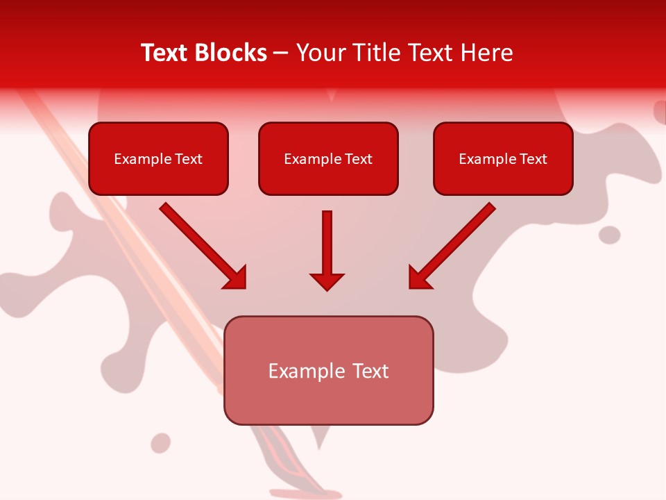 A Red Heart With A Paintbrush In The Middle Of It PowerPoint Template