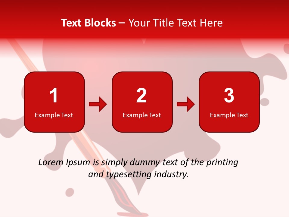 A Red Heart With A Paintbrush In The Middle Of It PowerPoint Template