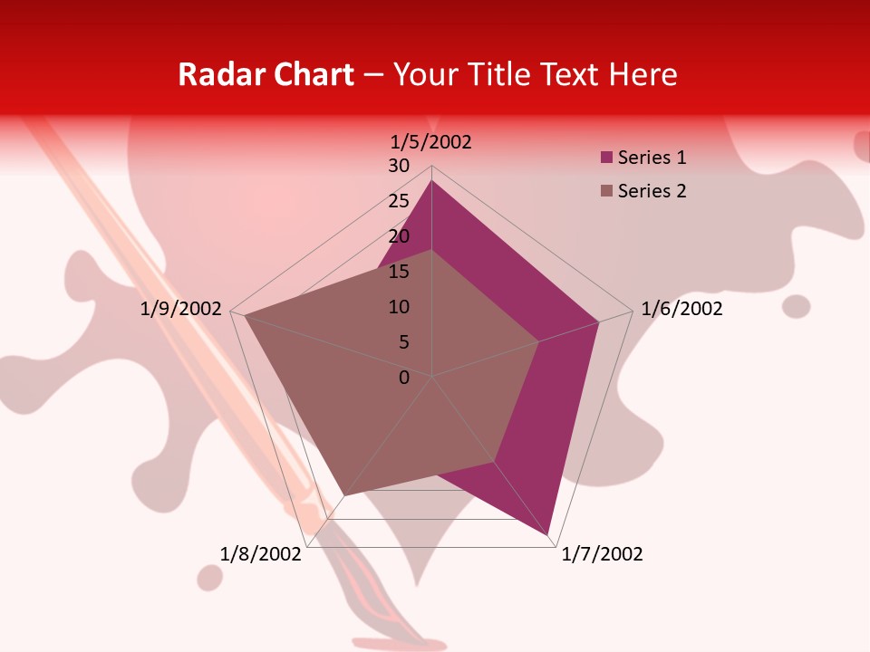 A Red Heart With A Paintbrush In The Middle Of It PowerPoint Template