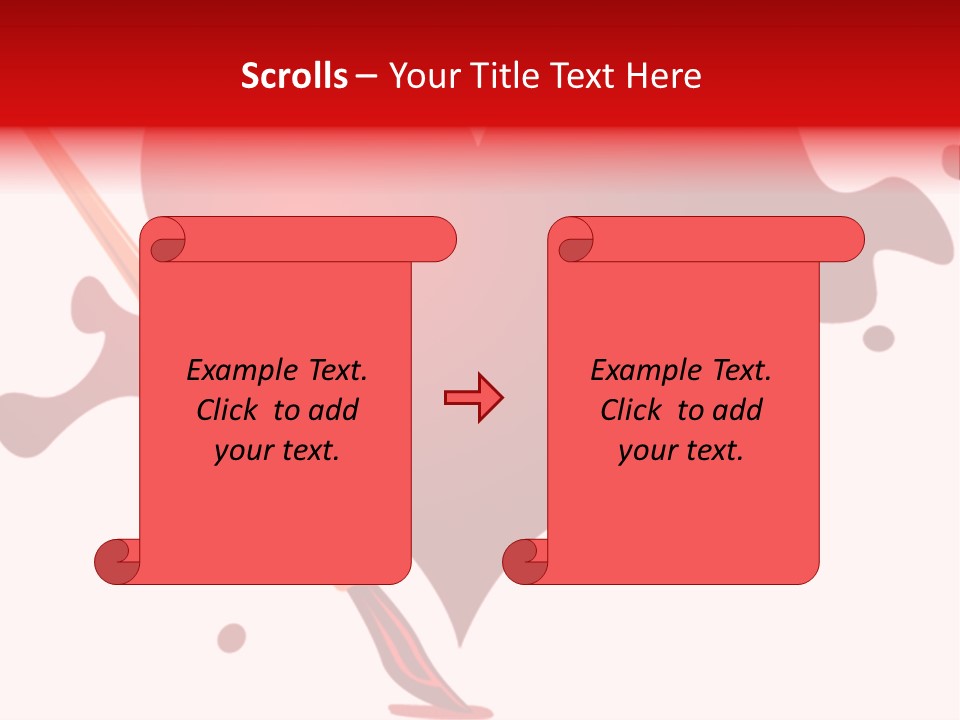 A Red Heart With A Paintbrush In The Middle Of It PowerPoint Template