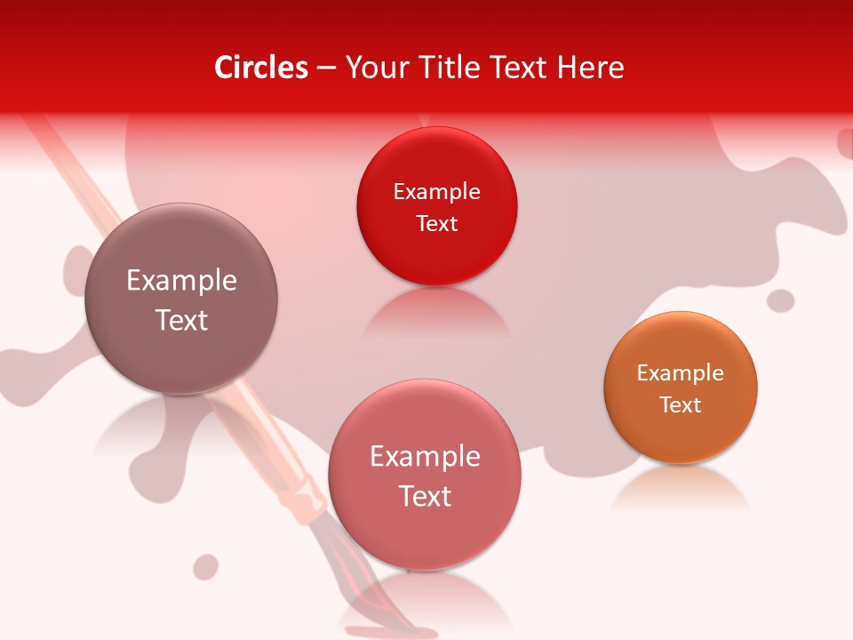 A Red Heart With A Paintbrush In The Middle Of It PowerPoint Template