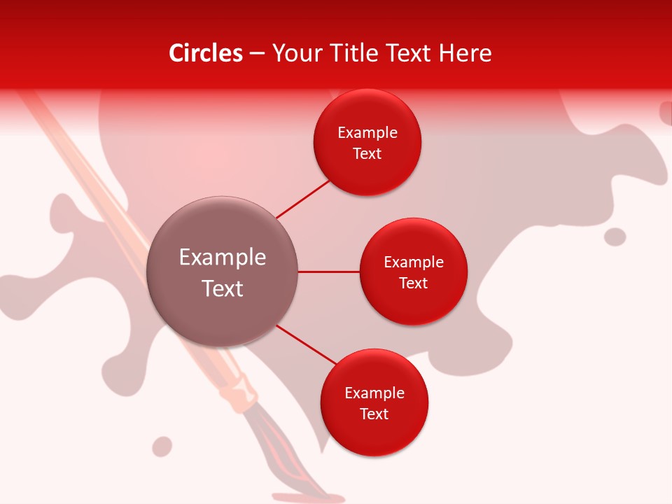 A Red Heart With A Paintbrush In The Middle Of It PowerPoint Template