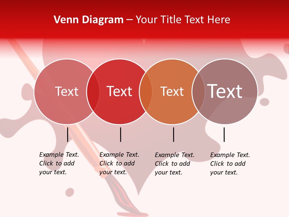 A Red Heart With A Paintbrush In The Middle Of It PowerPoint Template