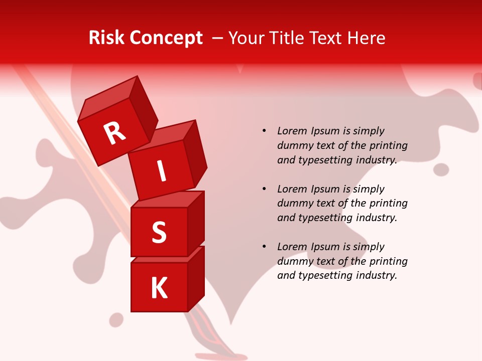 A Red Heart With A Paintbrush In The Middle Of It PowerPoint Template