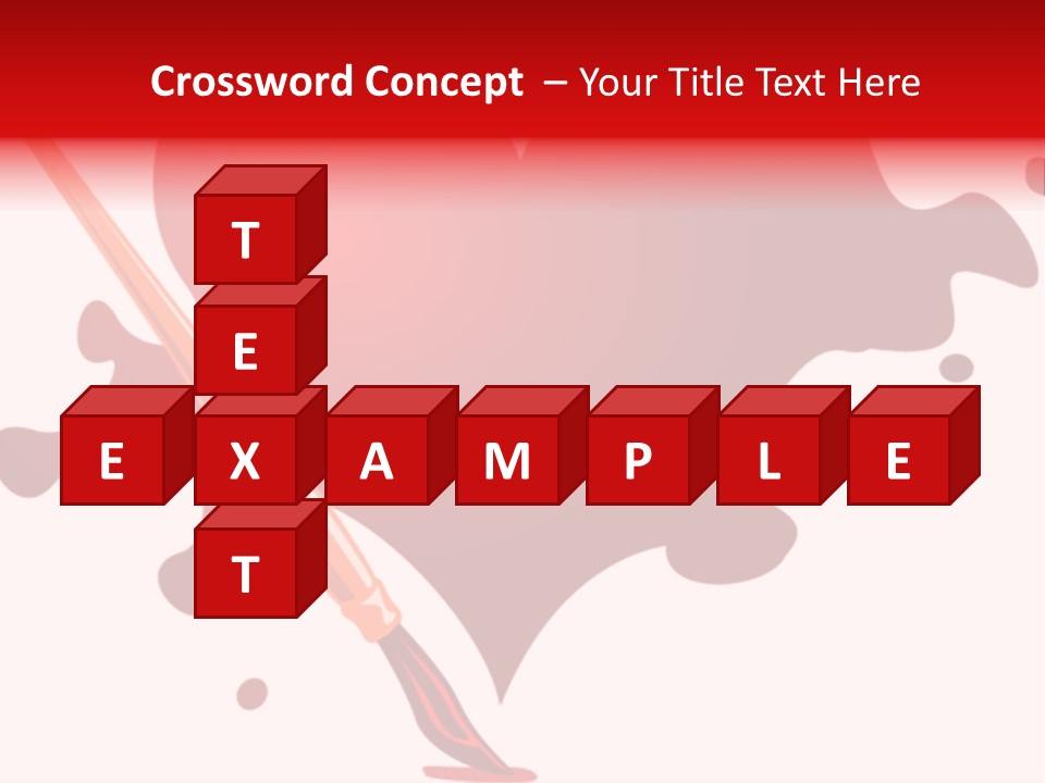 A Red Heart With A Paintbrush In The Middle Of It PowerPoint Template