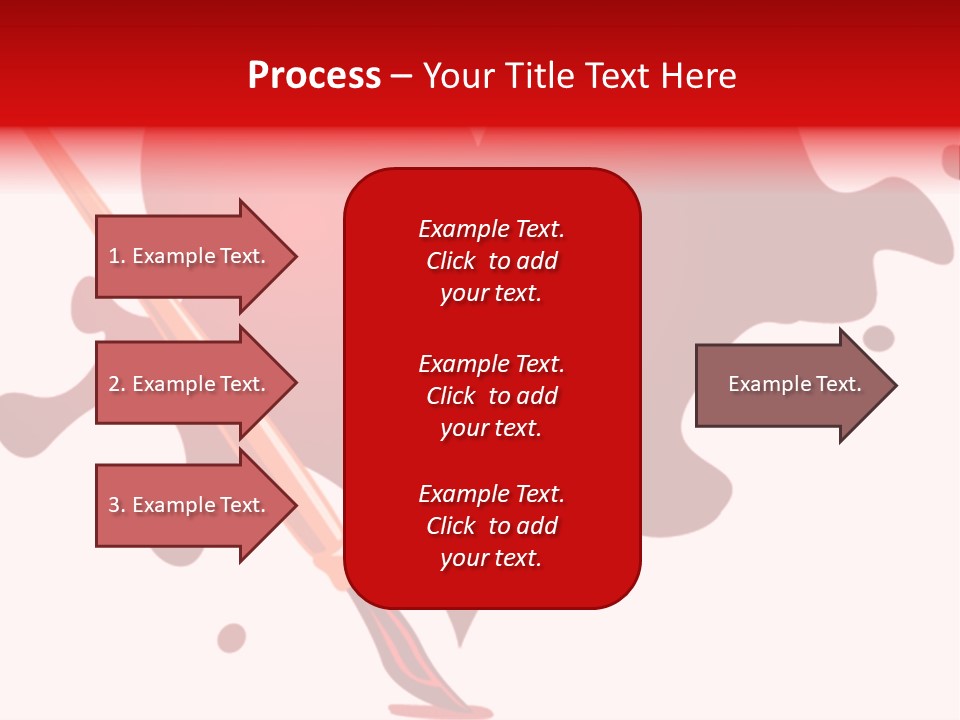 A Red Heart With A Paintbrush In The Middle Of It PowerPoint Template