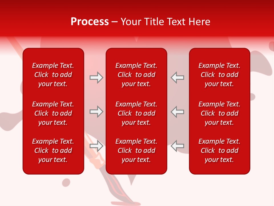 A Red Heart With A Paintbrush In The Middle Of It PowerPoint Template