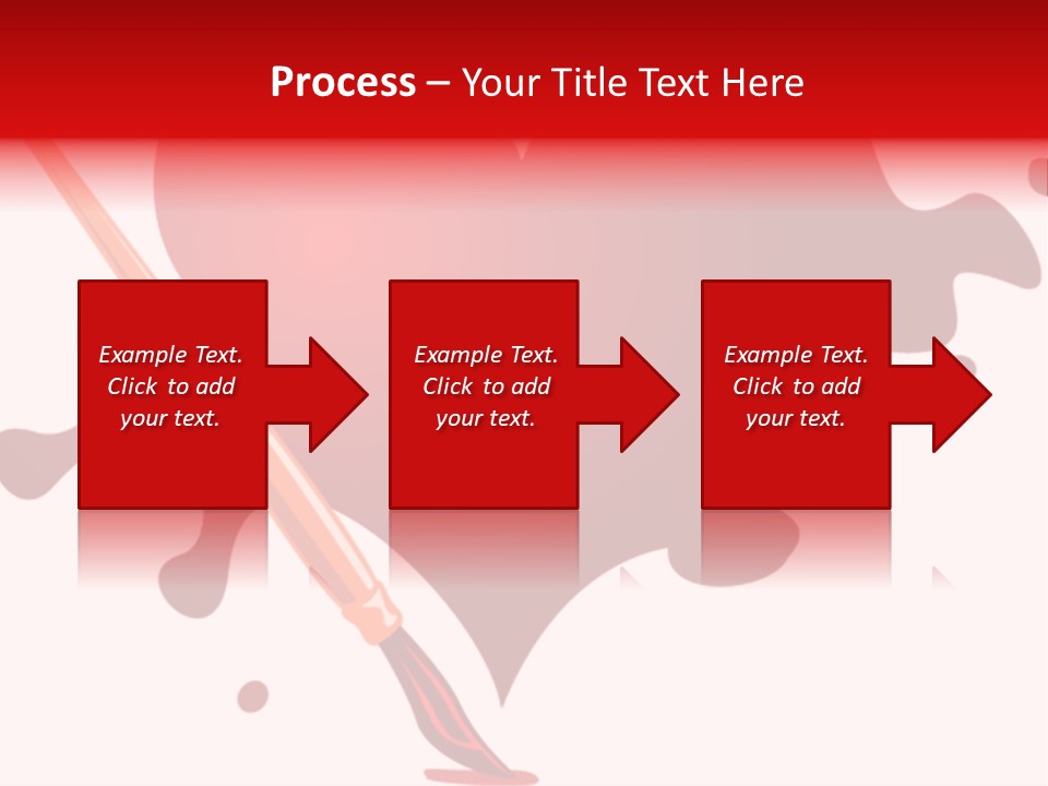 A Red Heart With A Paintbrush In The Middle Of It PowerPoint Template