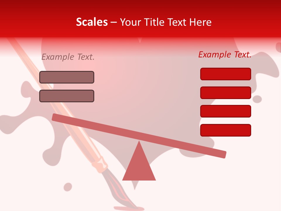 A Red Heart With A Paintbrush In The Middle Of It PowerPoint Template