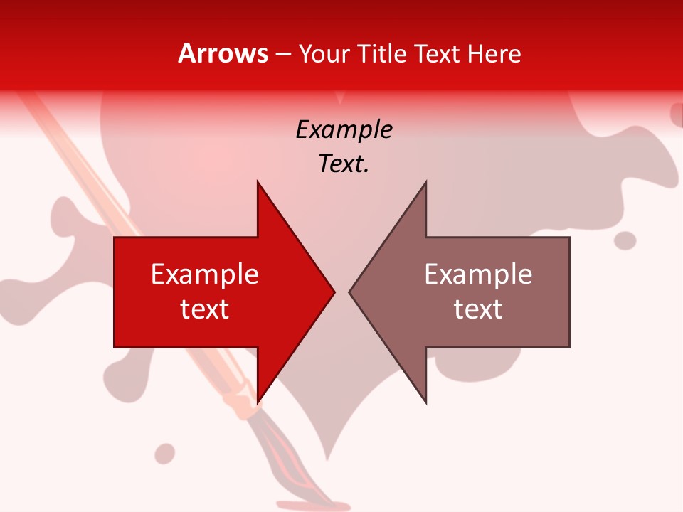 A Red Heart With A Paintbrush In The Middle Of It PowerPoint Template
