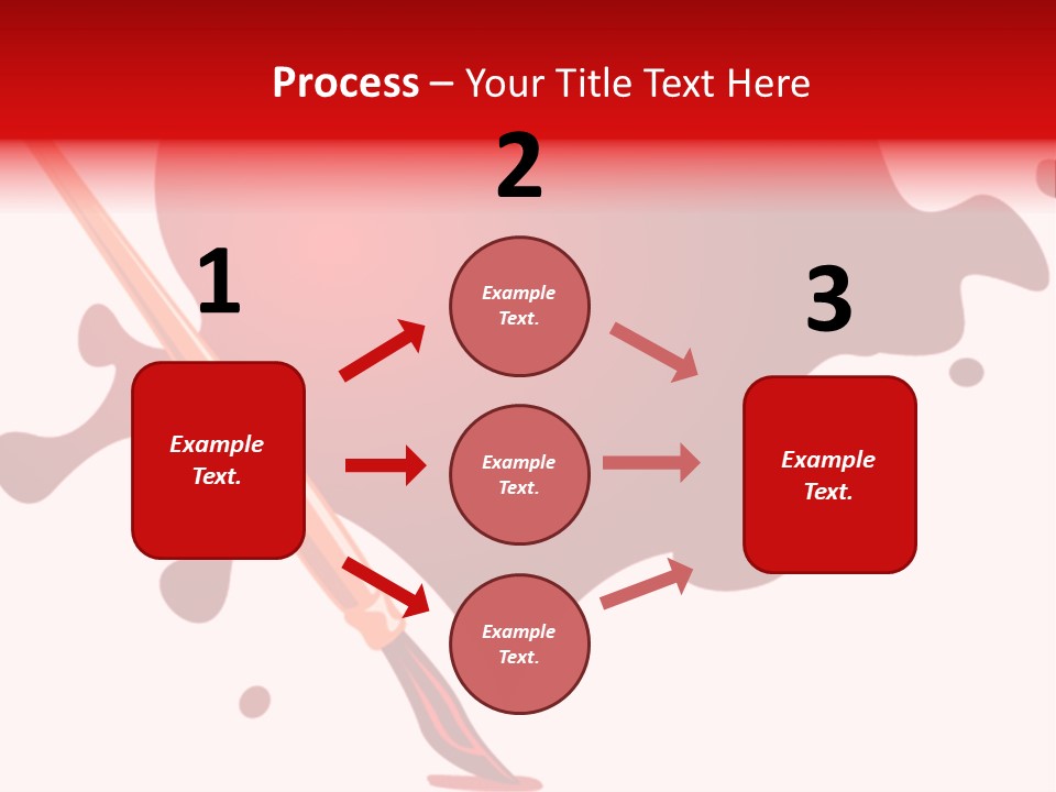 A Red Heart With A Paintbrush In The Middle Of It PowerPoint Template