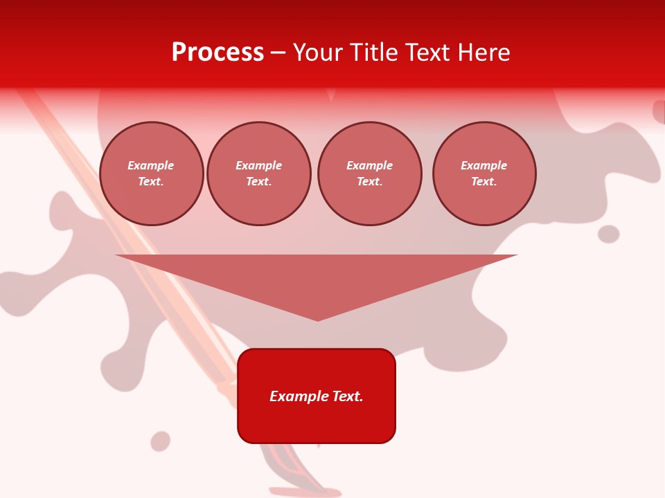 A Red Heart With A Paintbrush In The Middle Of It PowerPoint Template