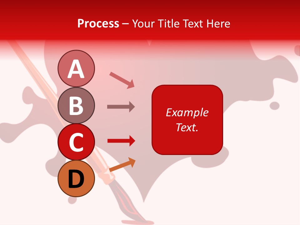A Red Heart With A Paintbrush In The Middle Of It PowerPoint Template
