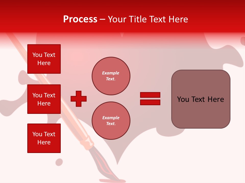 A Red Heart With A Paintbrush In The Middle Of It PowerPoint Template
