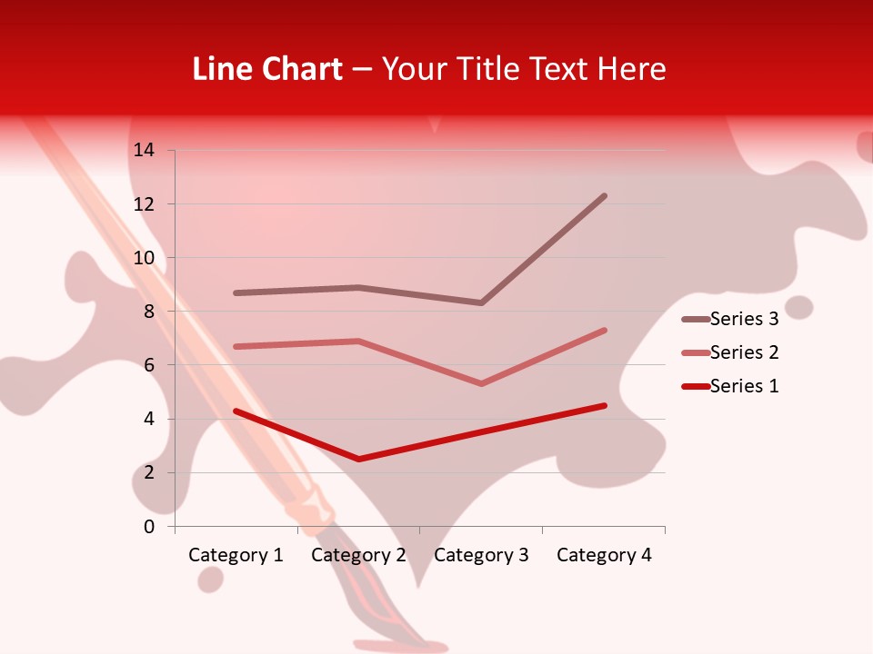 A Red Heart With A Paintbrush In The Middle Of It PowerPoint Template