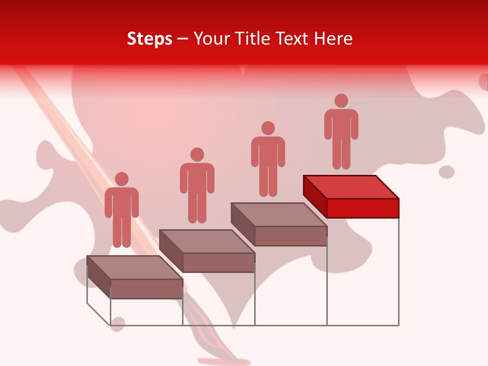 A Red Heart With A Paintbrush In The Middle Of It PowerPoint Template