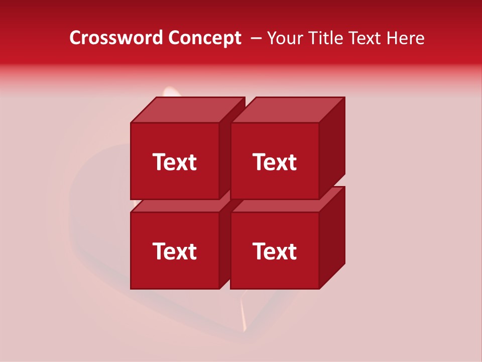 A Red Heart Shaped Candle On A Red Background PowerPoint Template