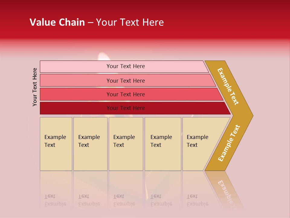 A Red Heart Shaped Candle On A Red Background PowerPoint Template