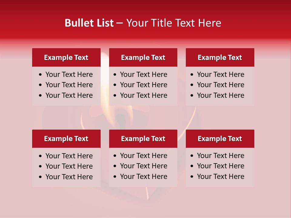 A Red Heart Shaped Candle On A Red Background PowerPoint Template