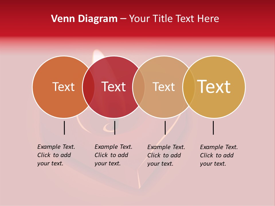 A Red Heart Shaped Candle On A Red Background PowerPoint Template