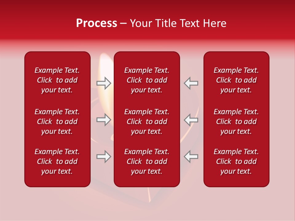 A Red Heart Shaped Candle On A Red Background PowerPoint Template