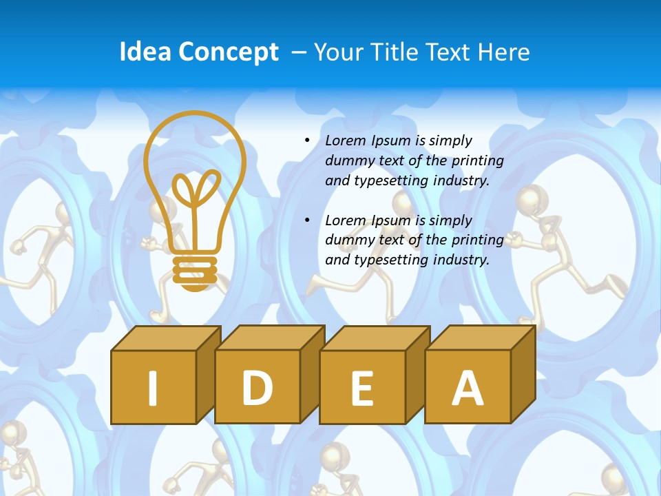 Dynamic Guys Metaphor PowerPoint Template