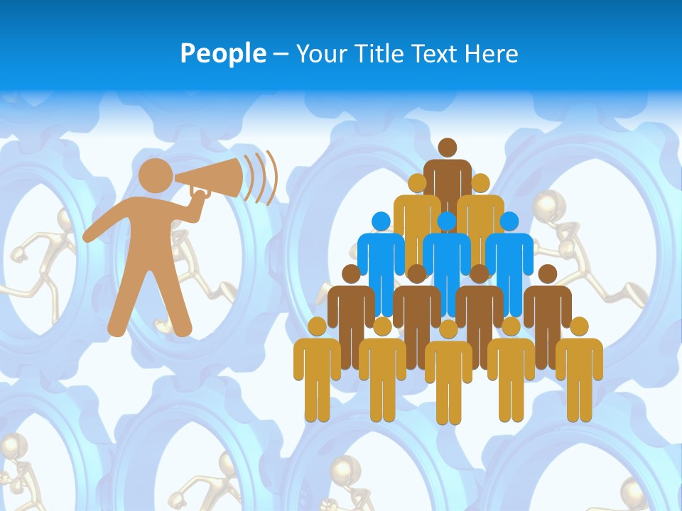 Dynamic Guys Metaphor PowerPoint Template