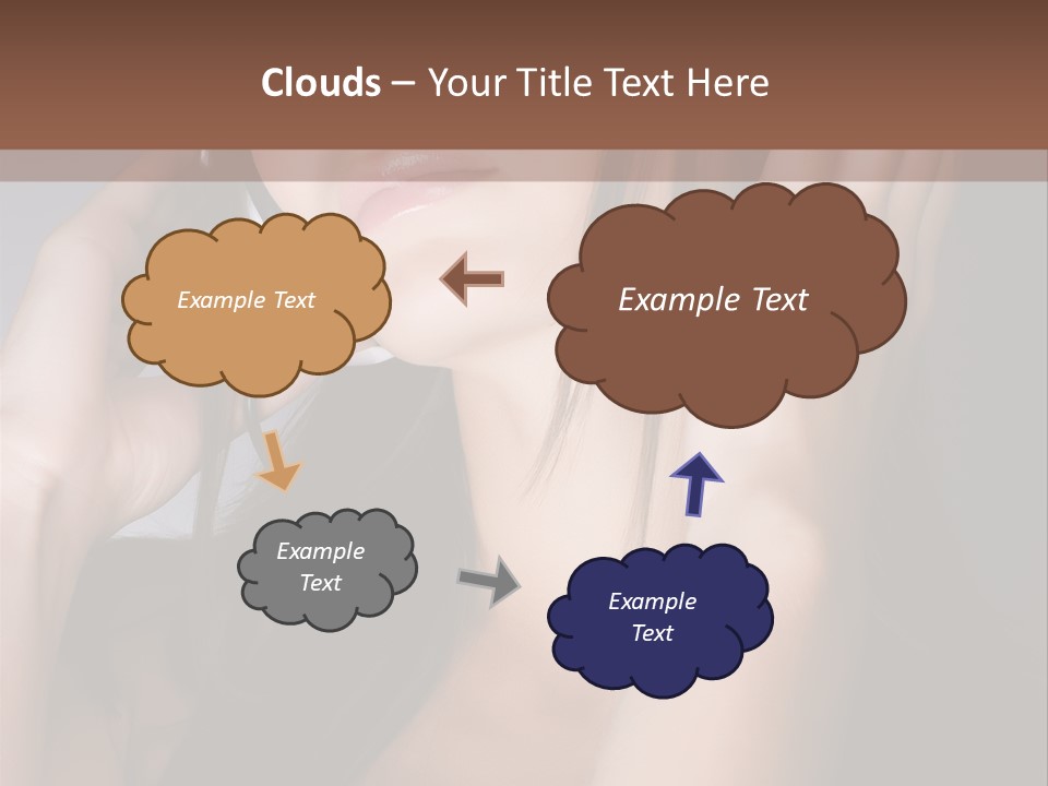 Leaving Confident Clouds PowerPoint Template