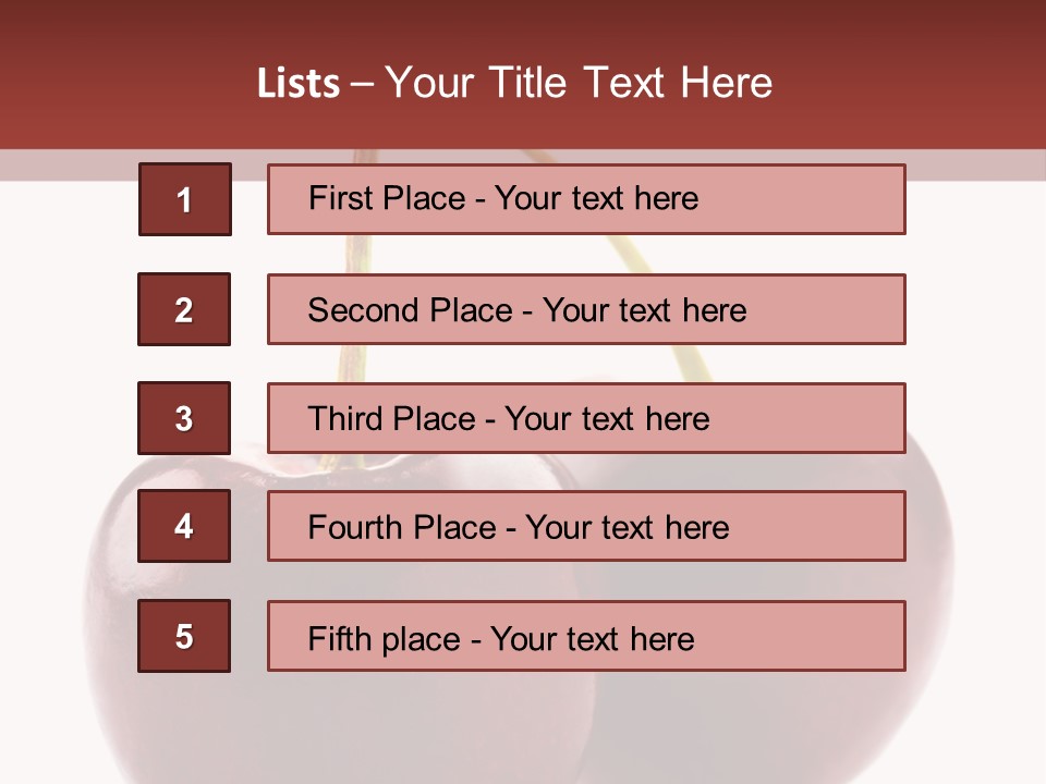 Staircase Red Cinema PowerPoint Template