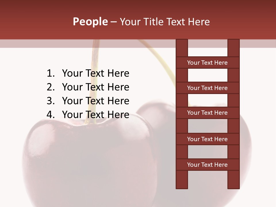 Staircase Red Cinema PowerPoint Template