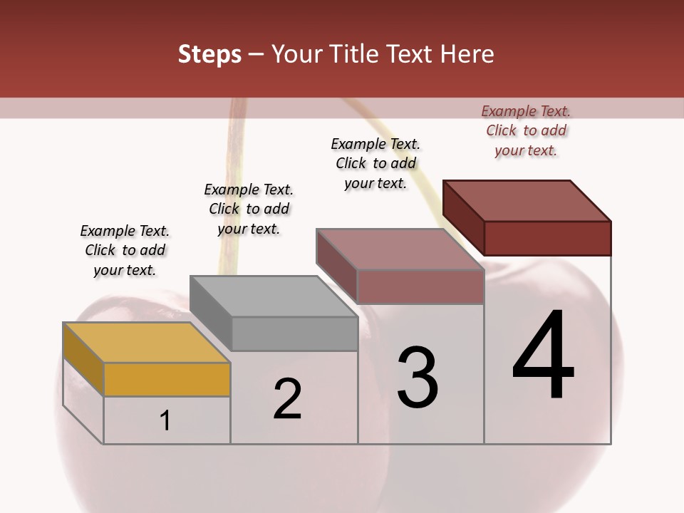 Staircase Red Cinema PowerPoint Template