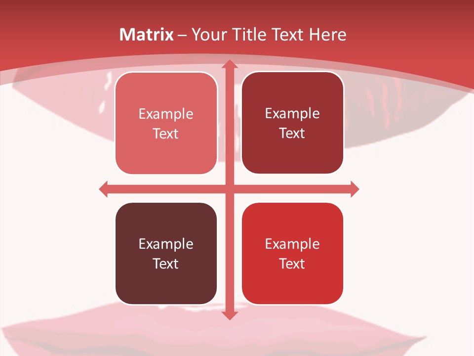 Red Silhouette Smile PowerPoint Template