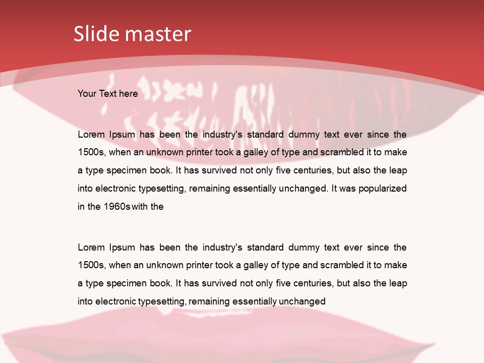 Red Silhouette Smile PowerPoint Template