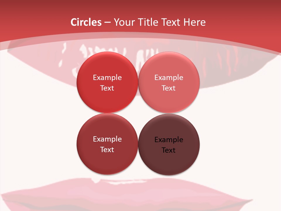 Red Silhouette Smile PowerPoint Template