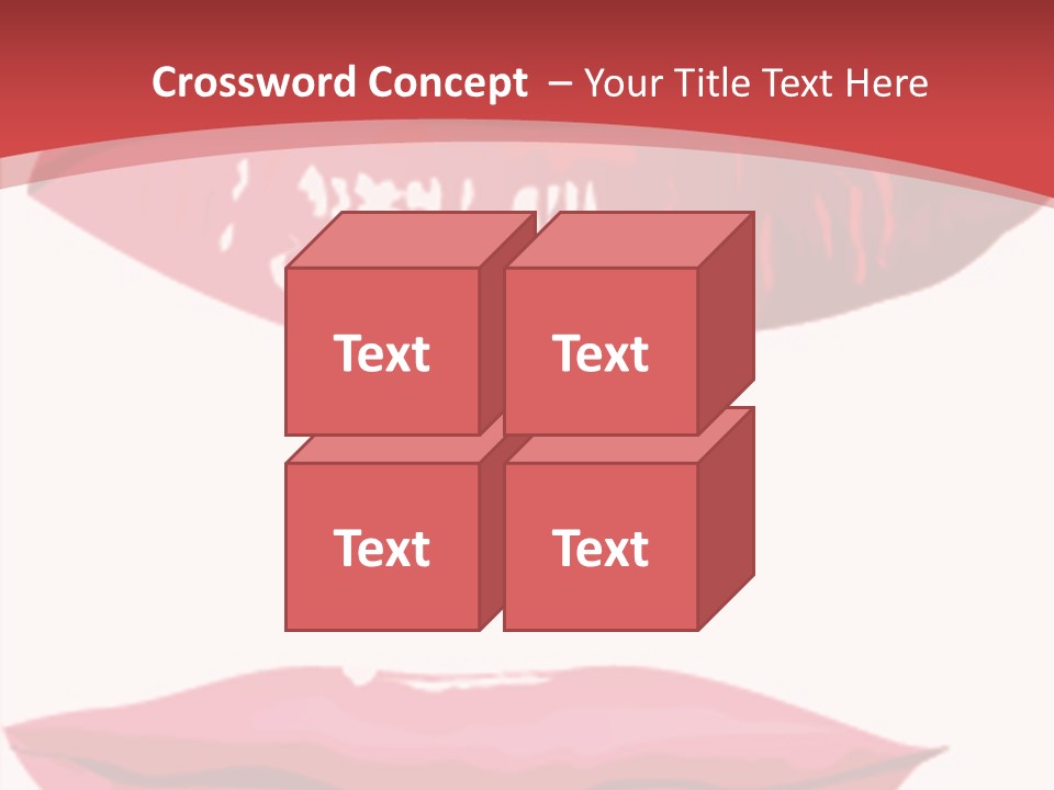 Red Silhouette Smile PowerPoint Template