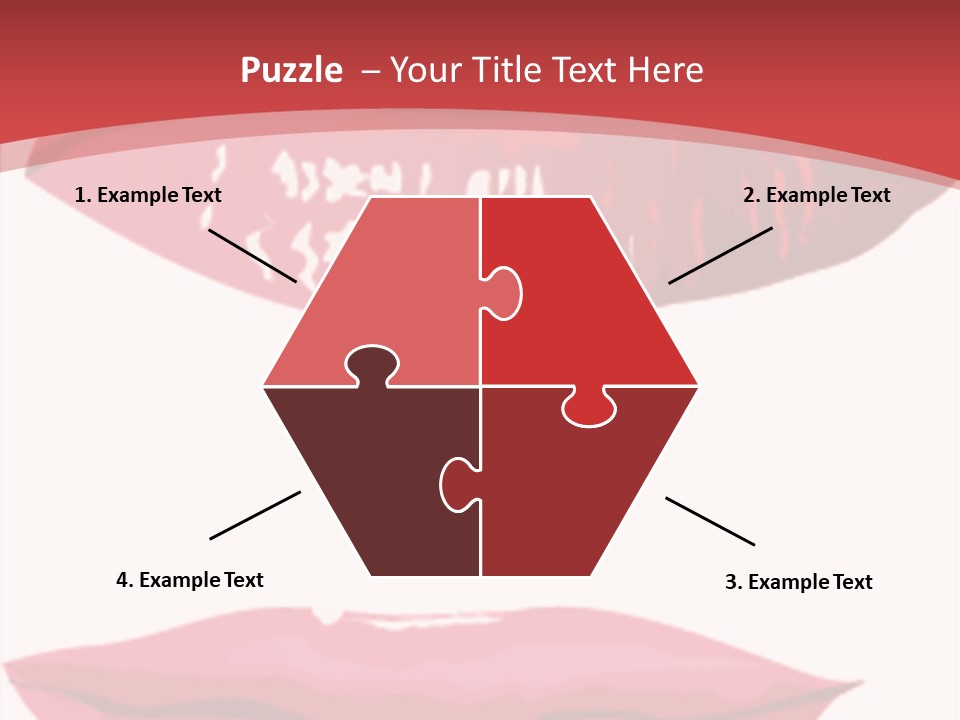 Red Silhouette Smile PowerPoint Template