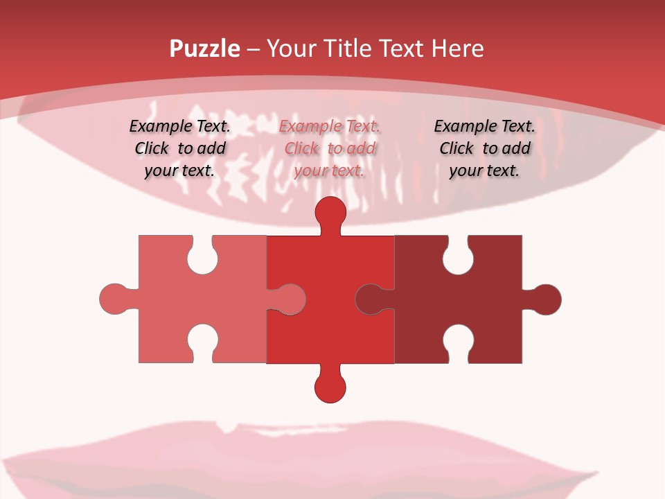 Red Silhouette Smile PowerPoint Template