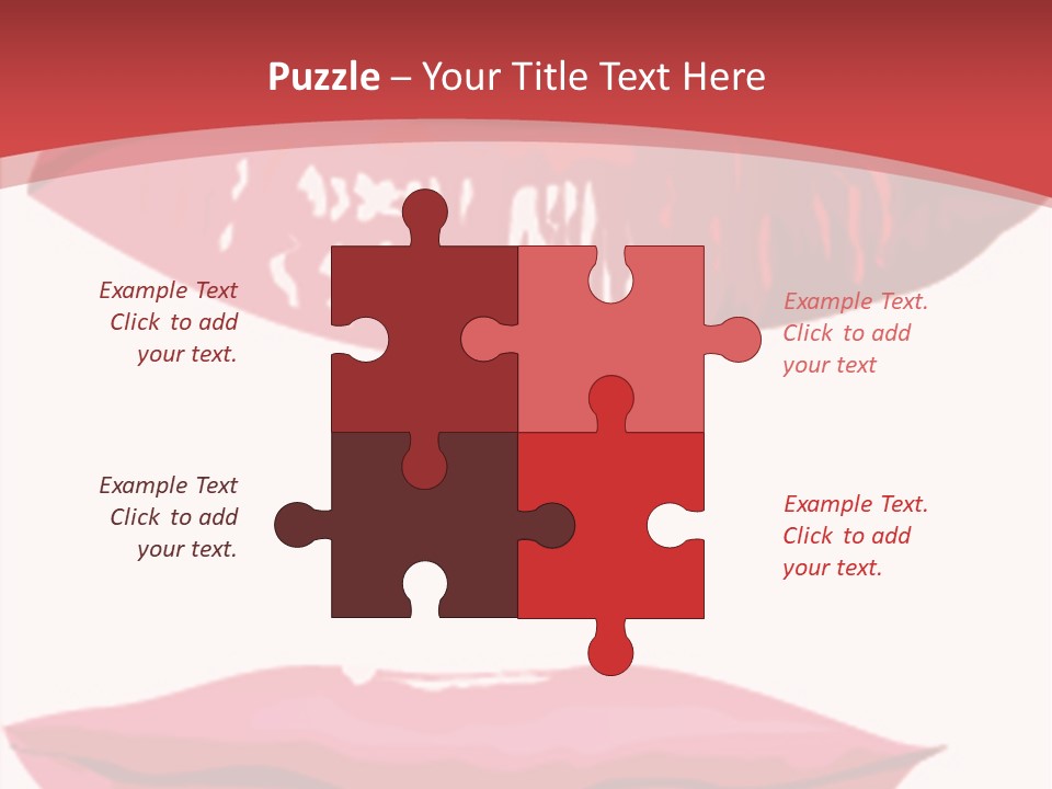 Red Silhouette Smile PowerPoint Template