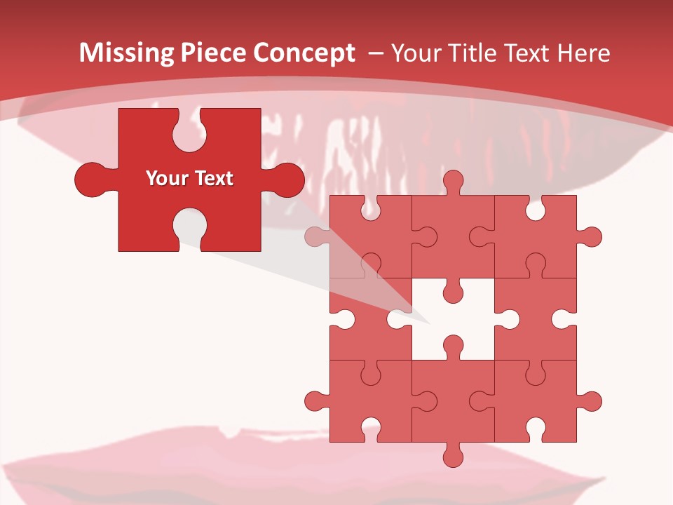 Red Silhouette Smile PowerPoint Template