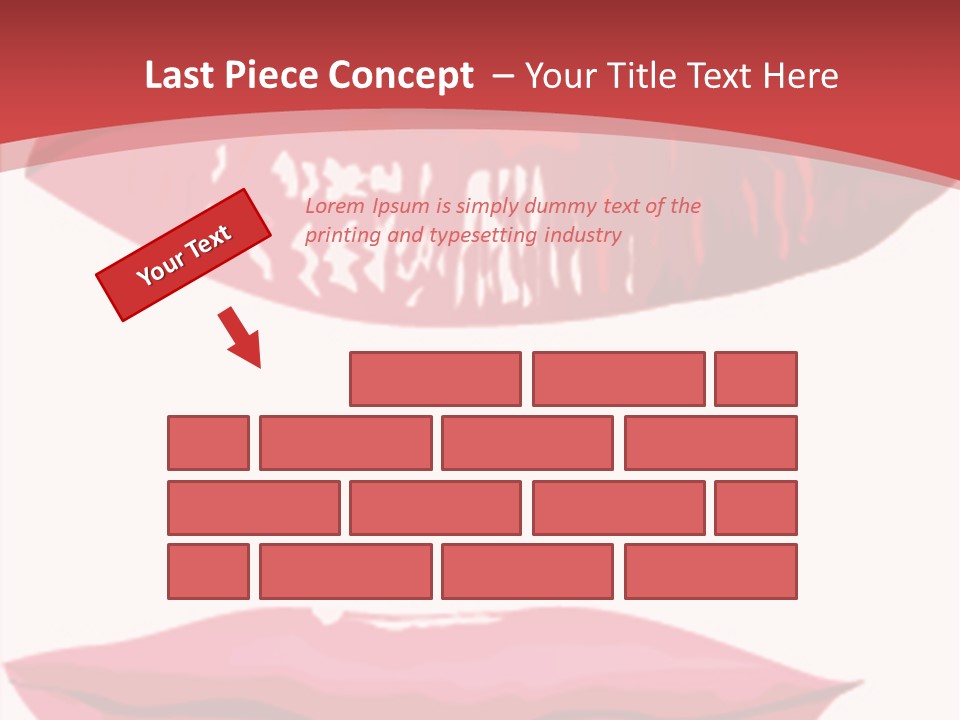 Red Silhouette Smile PowerPoint Template