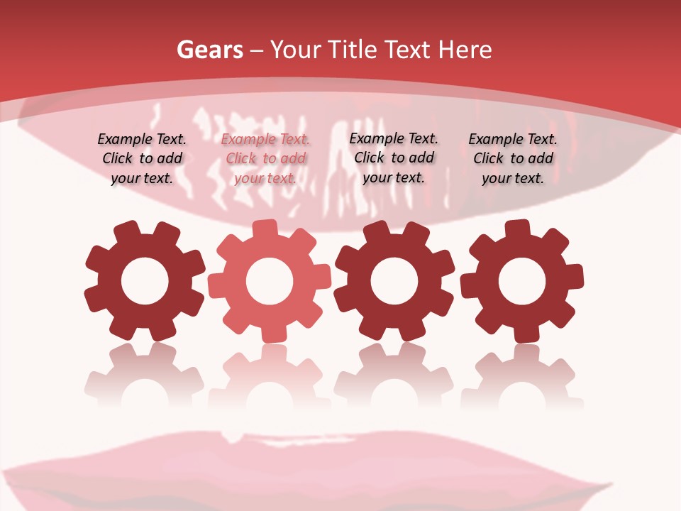 Red Silhouette Smile PowerPoint Template