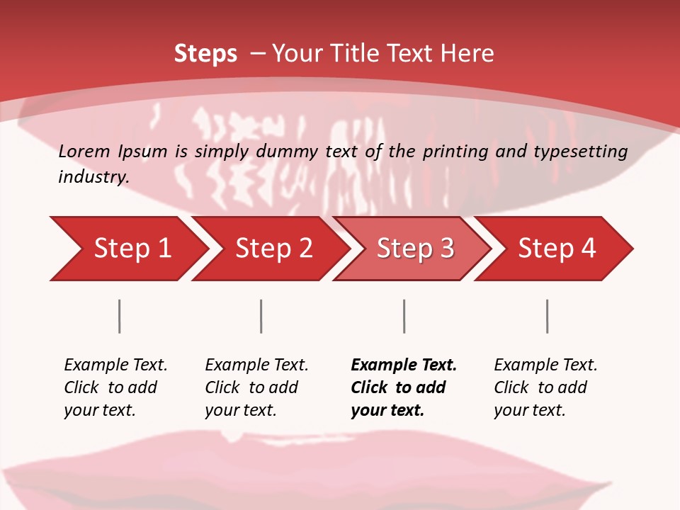 Red Silhouette Smile PowerPoint Template