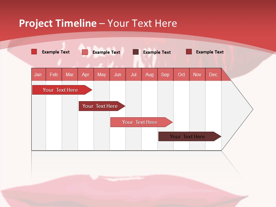 Red Silhouette Smile PowerPoint Template