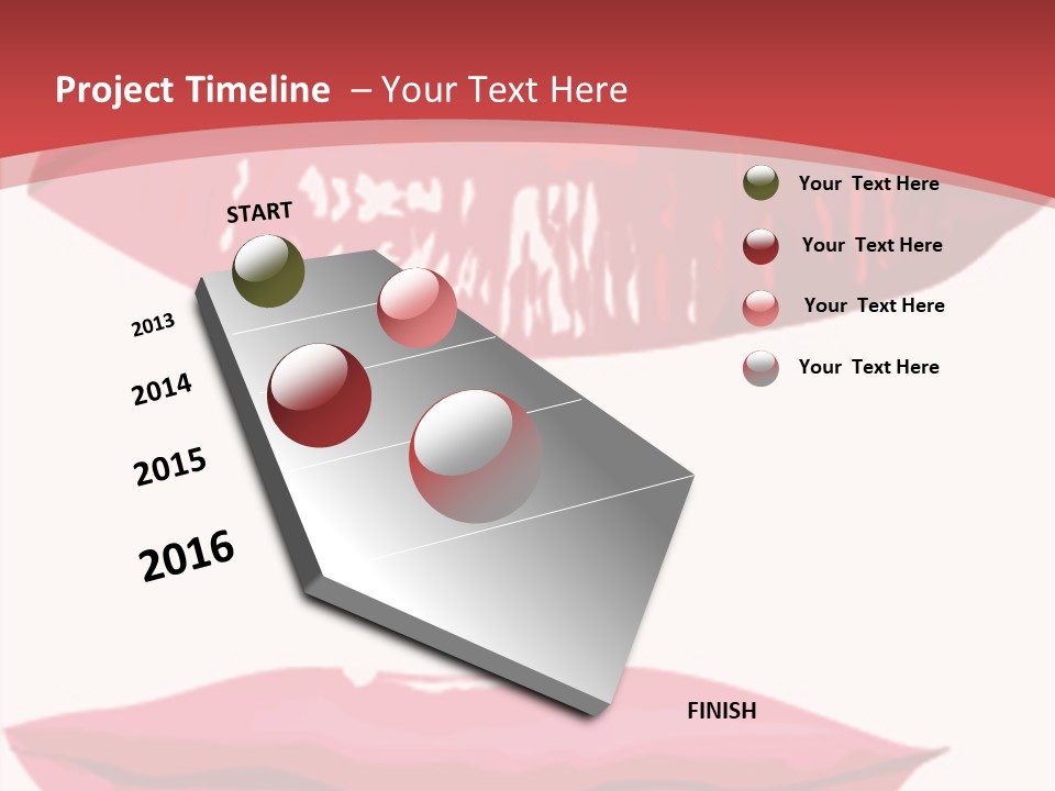 Red Silhouette Smile PowerPoint Template