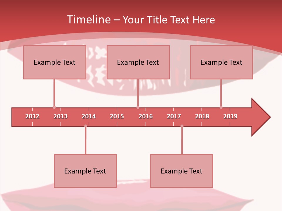 Red Silhouette Smile PowerPoint Template