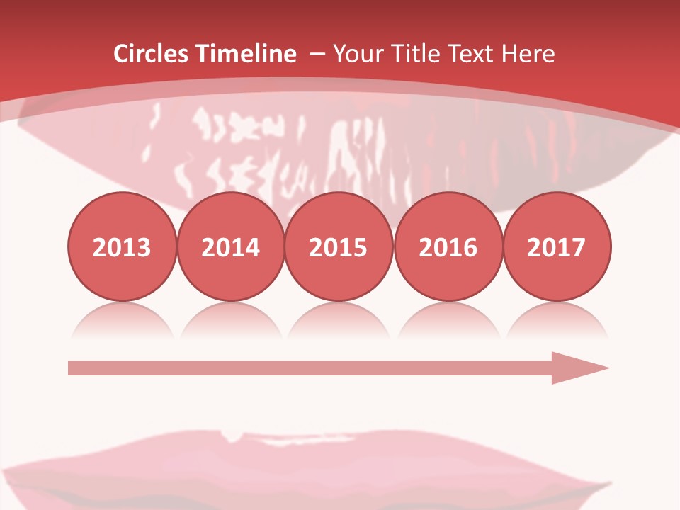 Red Silhouette Smile PowerPoint Template