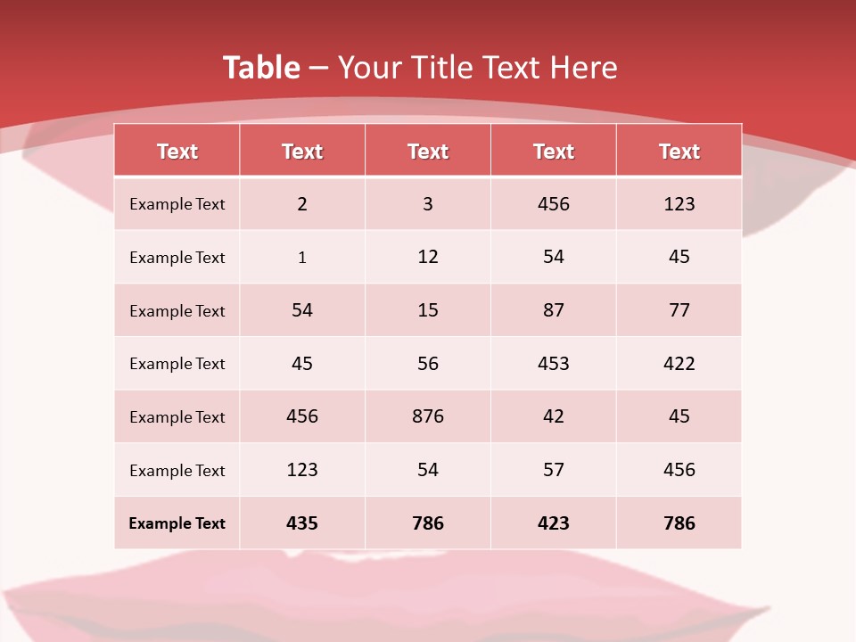 Red Silhouette Smile PowerPoint Template