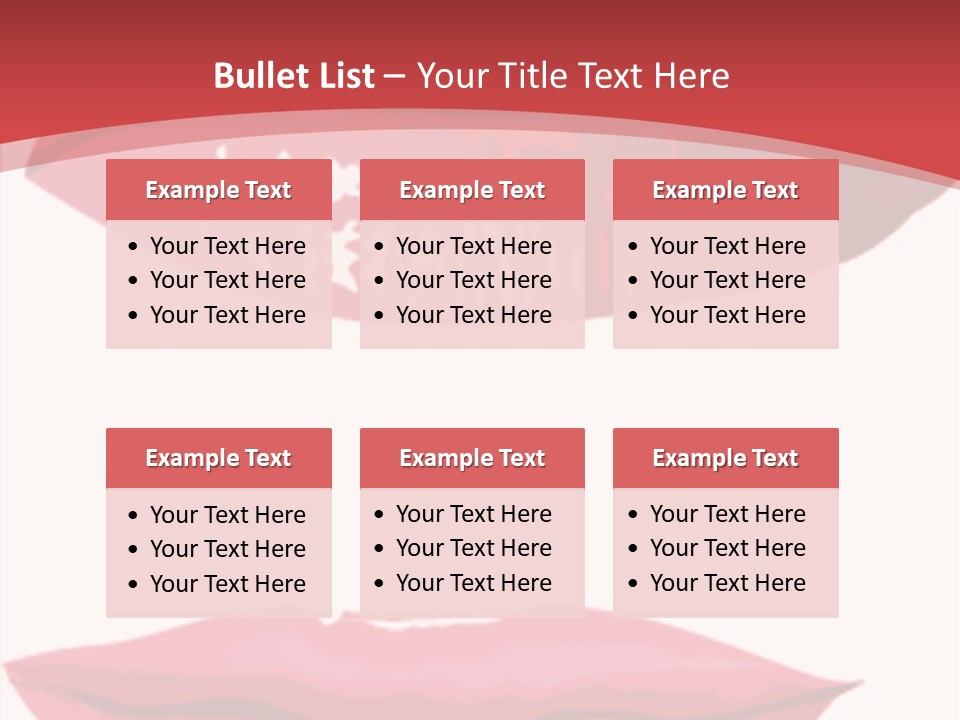Red Silhouette Smile PowerPoint Template